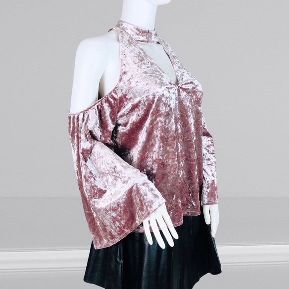 American Eagle Outfitters Size M Velvet Blouse - Picture 2 of 13